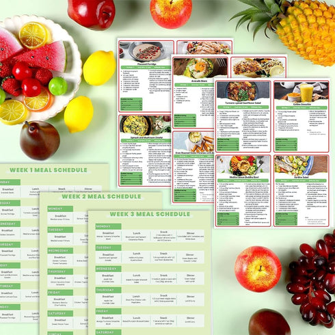 Auroscent Anti-Inflammatory 4-Week Meal Planner for Gut Health Clean Eating Diet Plan, Reduce Bloating & Improve