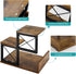 Jolitac Wood Desktop Shelf, Adjustable 3 Tier Storage Display Rack for Office Decor with Metal Frame, Brown