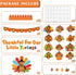 Thanksgiving Turkey Bulletin Board Set, Fall Classroom Decoration with Autumn Maple Leaves Cutouts