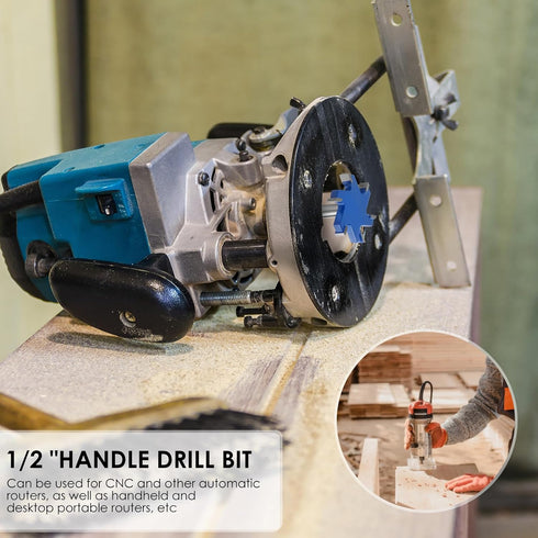 MLYNZXJSY 2PCS 1/2 2-1/2" 6 Slab Flattening Router Bit Shank, Cut Dia, Flute Surfacing Router Bit Efficient Slab