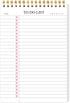 To Do List Notepad, Undated Daily Planner with Checklist, Spiral Waterproof Cover, Pink, 52 Sheets, 5.5"*8.3" A5 Size