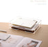 SANRUI Desk Organizer Tray, 2 Tier Acrylic Paper Organizer, Clear Letter Tray, Stackable Paper Sorter for Office Home