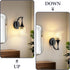 1-Light Kitchen(E26 Black Wall Light,Bathroom Wall Sconce Modern Sconce Light Indoor with Textured Glass