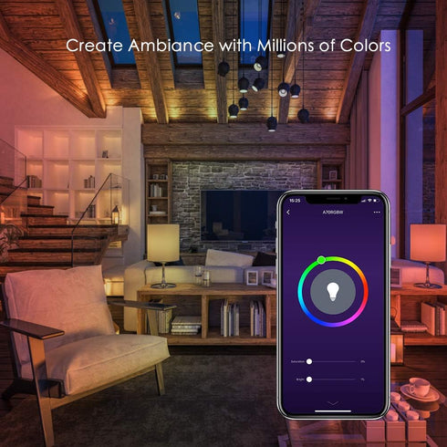 Bulb,E26 6.5W Dimmable AvatarControls Wifi Smart LED RGB Multi-color Changing Home Light,Compatible with Alexa/Google