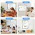 White Board Dry Erase - 12" x 16" Magnetic Double-Sided Board, 6 Markers, 4 Magnets, 1 Eraser for School, Office