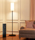 luckystyle Dimmable Floor Standing Tall Lamp, 12W Led Bulb with Lampshade, Foot