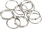 YOKIVE 12 Pcs Stainless Steel Loose Leaf Binder Ring, Durable for Index Card Flash Card Home Office (Silver, 1.2 x