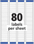 Avery Printable Return Address Labels with Sure Feed, 0.5" x 1.75", Matte Clear, 2,000 Blank Mailing Labels