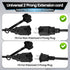 Lamroyce 1Feet 2 2-Prong 10A 125V, 1-15P 1-15R Short Prong Extension Power Cord with Safety Plug Cap, US AC Male