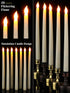 36 White,0.8x11 Inches,Smooth) Treela Pieces Flameless Taper Candles Flickering Faux LED Battery Operated Electric Fake