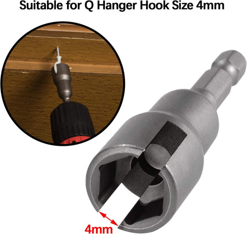 PAGOW 2pcs Power Wing Nut Driver Set, Wing Nut Drill Bit Socket Wrench Tool Set, 1/4" Hex Shank