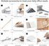 Shellvcase White Office Supplies Set - Stapler, Tape Dispenser, Staple Remover, Staples, Clips, Scissors, and Pens for