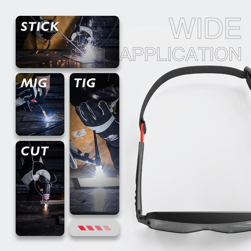YESWELDER True Color Solar Powered Auto Darkening Welding Goggles – 2 Sensors Welder Glasses for TIG MIG MMA Plasma