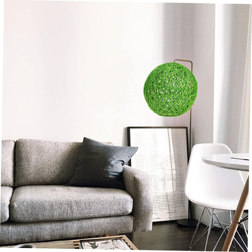 DIYEAH Paper Sphere Lamp Shade Green Decorative Light Cover for Ceiling Table and Floor Lamps Warm Atmosphere Bedroom