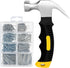 KURUI 700PCs Assortment Kit Small Nails for Hanging Pictures & 8oz Mini Hammer, 280 Wall & Finishing Nails