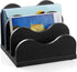 DRASTAR Mail Organizer Countertop, Letter Holder for Desk, 3 Slots Black Small File Holder for Home Office