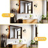 E26 Bulb Plug in Wall Sconce with On/Off Switch Wall Mount Light Fixture with Cord, Black Metal Wire Cage Lampshade