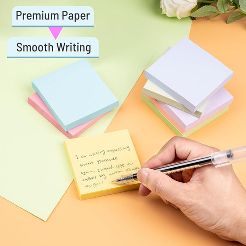 Sticky Notes 3x3 Inches, 8 Pads, 800 Sheets, Premium Sticky Note Pads, Self-Stick Note Pads