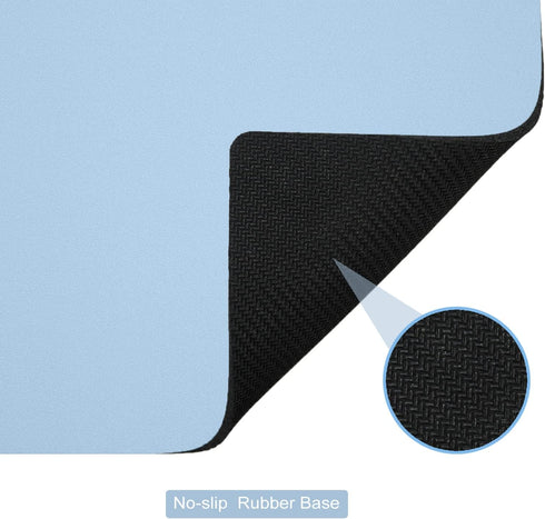 Mini Mouse Pad Small Size 2 Pack, Portable Blue Mouse Pad for Laptop, Cute Non Slip Rubber Base - 5.5 x 7 in