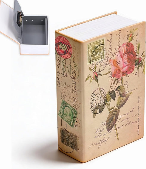 Tomedny Diversion Book Safe, Book Box with Combination Lock Decorative Hidden Safe Mini