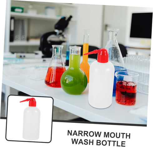 TOPPERFUN 2 pcs Graduated Narrow Mouth Wash Bottle Portable Scale Washing Bottle for Measurement for Laboratory Use