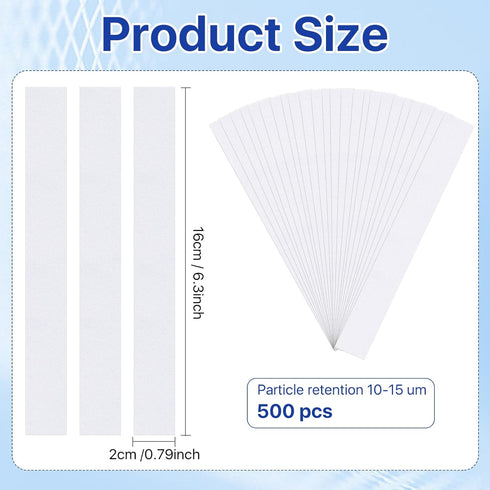 500 Pcs 6.3 x 0.79 In Chromatography Paper Strip, Experiments Filter Paper for Pigment Separation and Science Experiment,Laboratory Cleaning Paper for Chemistry,Classroom,School,University by Akamino