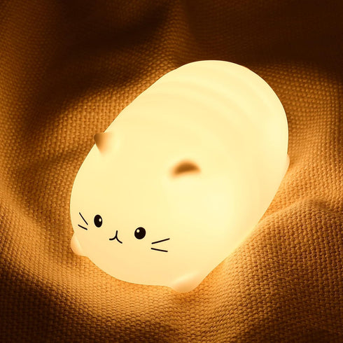 LOVERUIS Night Light for Kids Cute Cat Gifts Kids Night Light Timer