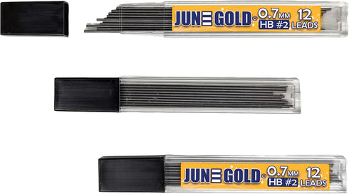 June Gold 864 Pieces, 0.7 mm HB #2 Lead Refills, 72 Dispensers, 12 Pieces Per Dispenser, Medium Thickness, Break Resistant Lead/Graphite by June Gold