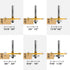 Set 1/4 1pcs 6 1/8", 1/4", 5/16", 3/8", 7/16", 1/2" Rabbet Router Bit Shank, Rabbeting Router Bits with Bearings
