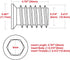 40Pcs Anwenk 1/4"-20 x 20mm Furniture Screw in Nut Threaded Wood Inserts Bolt Fastener Connector Hex Socket Drive for Wood Furniture Assortment (with Hex Spanner) by Anwenk