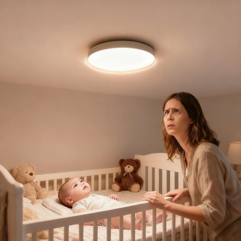 WZGO 2pcs (Khaki-45% 10-16in (27-41CM)) Baby Lamp Shade Cover - Soft Light for Night Feeding, Eye Protection, Prevents