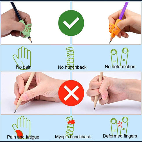 60 JustBlanks Pcs Pencil Grips for Kids Handwriting Pencil Holder for Kids Posture Correction Writing Training