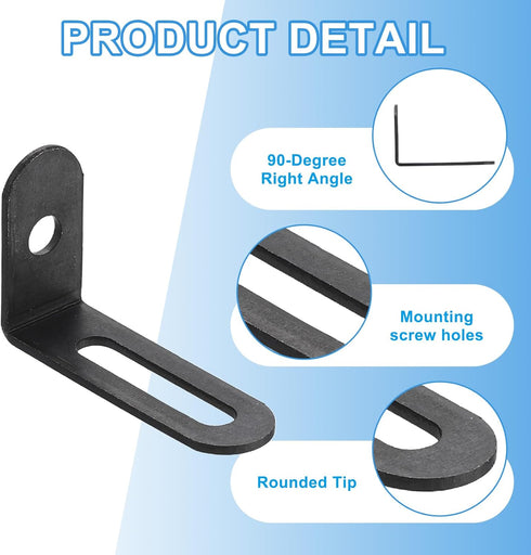 10 38mm 24mm (1.5"x0.9") 90 PATIKIL Pcs Metal L-Shape Brackets, x Degree l Bracket Corner Braces Cold Rolled Steel