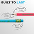 Ticonderoga My First Tri-Write Wood-Cased Pencils - Pre-Sharpened, 2 HB with Erasers, Neon Colors, 2 Count, 6 Packs