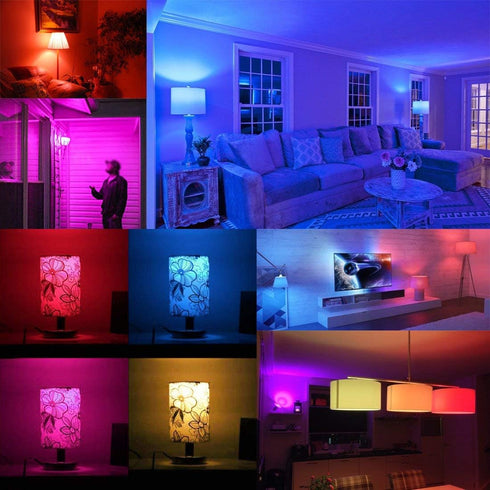 LED Color Changing Light Bulb with Remote Control, 5W 40W Equivalent, 500LM, 5700K,E26 Dimmable RGB Light Bulbs for Birthday Party/KTV Decoration/Household/Bar/Wedding (Pack of 8) by MELPO