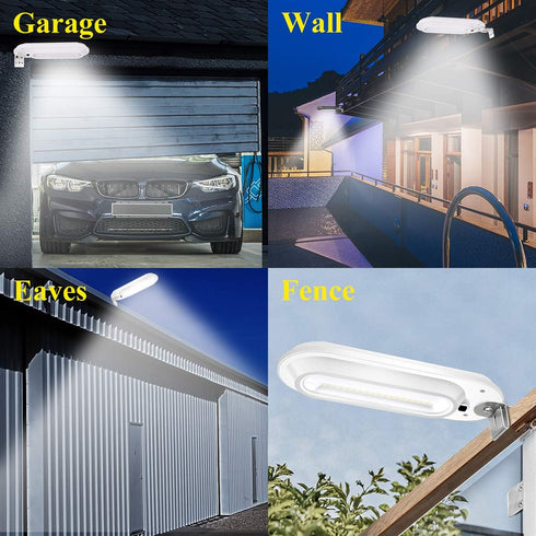 MOLEBIT 18 200 2-Pack) Solar Gutter Lights Outdoor Security Light, Waterproof Wall Sconces Lights Super Bright LED