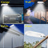 MOLEBIT 18 200 2-Pack) Solar Gutter Lights Outdoor Security Light, Waterproof Wall Sconces Lights Super Bright LED