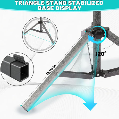 Crilealym Poles,46to 85In 4 (46-86in) IV IV Stand Floor with IV Bag Holder Stand Portable Telescopic Stabilizing Tripod