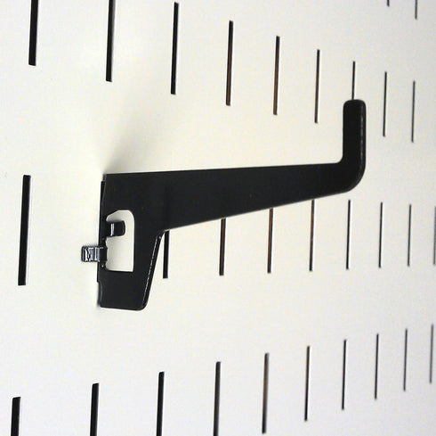 Wall Control Long Reach Hook Pack, 2-7/8in, Slotted Metal Pegboard Hooks, Black
