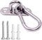 10 Pcs Stainless Steel 1.8 inch Pad Eye Plate U Hooks + 10 Pcs Snap Hook, Marine Hardware with Screws