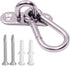10 Pcs Stainless Steel 1.8 inch Pad Eye Plate U Hooks + 10 Pcs Snap Hook, Marine Hardware with Screws