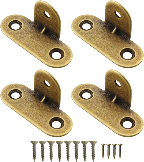 HJ Garden 4 Pack Bronze Decorative Right Angle Guards - Metal Corner Brackets