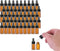 50 Pack, 3ml Amber Glass Dropper Vial for Essential Oils, Empty Glass Eye Dropper Bottle with Black Screw Cap