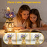 BVI BOOMERVIVI 3-Color Dimmable Flower Crystal Table Lamp, Small Night Light, Rechargeable Cordless Touch Lamp