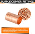 30-Pack Copper Fittings, 3/4-Inch Copper Coupling with Rolled Stop, C x C with Sweat Solder Connection