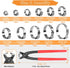 120PCS 11 Sizes Single Ear Hose Clamps, 304 Stainless Steel Stepless Cinch Rings Crimp Assortment Kit with Ear Clamp