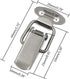 Zorfeter Small Stainless Steel Spring Loaded Toggle Lock Clasp Buckle Latch, Pack of 10 with Mounting Screws