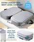 Yalfero Tailbone Gel Enhanced Travel Airplane Seat Cushion for Long Flights, Waterproof Stadium Portable Memory Foam