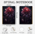 Dark Academia Moody Dahlia Notebook for Women, Gothic Floral Journal, Witchy Spiral Notebook 5.5x8.3