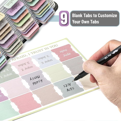 Bible Study Kit with Bible Journaling Supplies, Highlighters, Gel Pens, Bible Tabs, Tapes, Sticky Notes, Paper Clips,